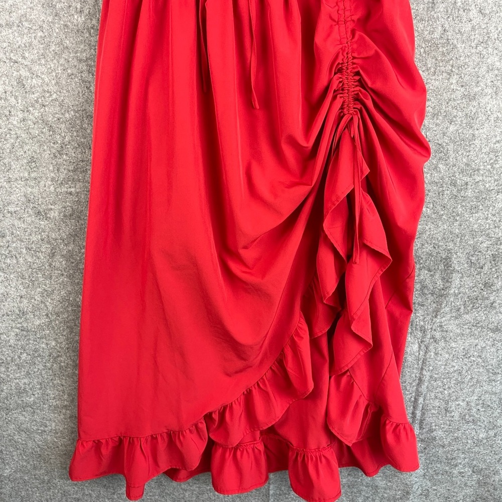 Scarlet Darkness Dress Womens Large Renaissance Milkmaid Coquette Vampy - Picture 3 of 16